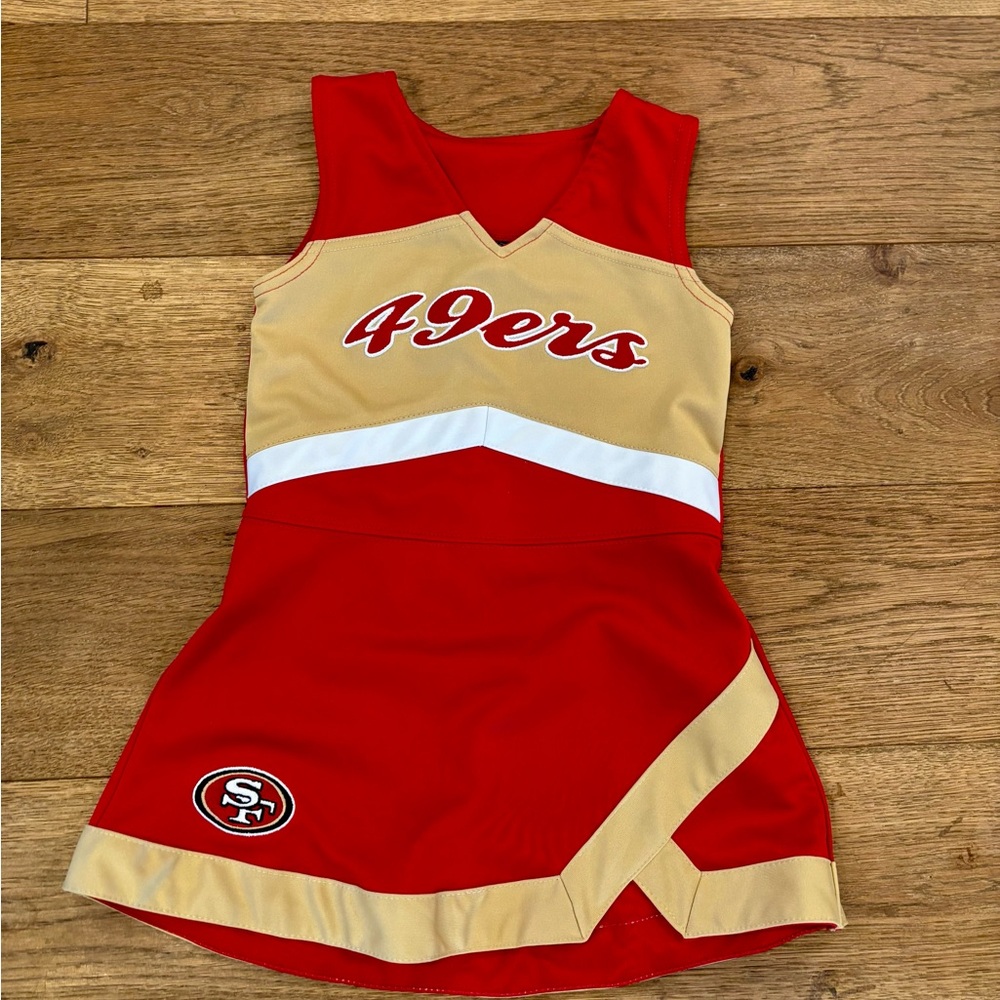 NFL Girls' 49ers Red and Gold Cheer Dress